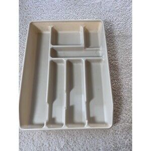 Large Silverware Tray Utensil Junk Drawer Organizer Insert Rubbermaid Plastic